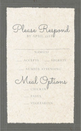3x5 Cardstock - Rounded with Boho Border RSVP design