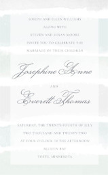 3x5 Cardstock - Rounded with Watercolor Ribbons Invitation design