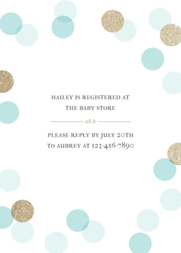 Shiny Polka Dots Baby Shower Invitation