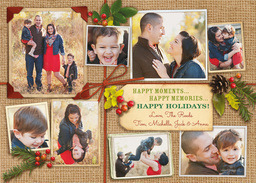 5x7 Cardstock, Blank Envelope with Happy Moments & Memories Collage design