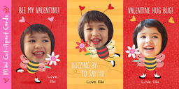 4x8 Greeting Card, Matte, Blank Envelope with Cut-Apart Love Bugs design
