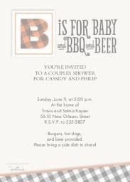 Same Day 5x7 Greeting Card, Matte, Blank Envelope with Baby BBQ & Beer design
