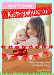 5x7 Greeting Card, Matte, Blank Envelope with Kissing Booth design