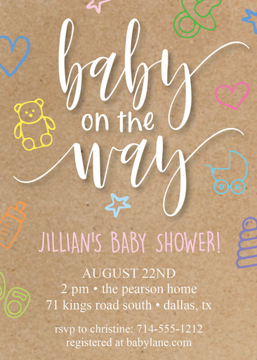 Walmart personalized best sale baby shower invitations