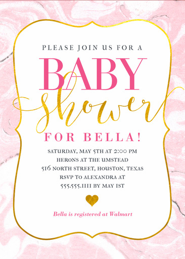 Walmart baby sprinkle sales invitations