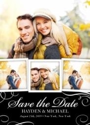 Same Day 5x7 Greeting Card, Matte, Blank Envelope with Sophisticated Save the Date design