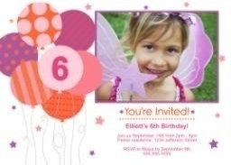 5x7 Cardstock, Blank Envelope with Birthday Balloons Pink design