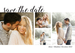 5x7 Greeting Card, Glossy, Blank Envelope with Simple Save the Date design