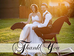 Note Cards with Classic Romance Thank You design