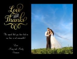 Note Cards with Elegant Love and Thanks design