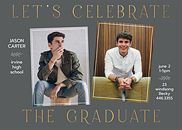 5x7 Greeting Card, Matte, Blank Envelope with Celebrate the Graduate design