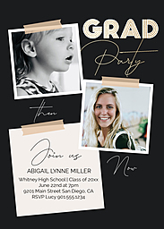 5x7 Greeting Card, Matte, Blank Envelope with Let's Hear It For The Grad Invitation design