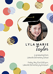 5x7 Elegant Cardstock (Set Of 20), Blank Envelope with Fun Graduation Cap Party Invitation design