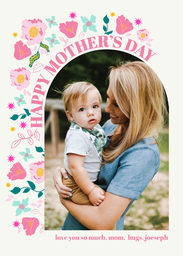 Same Day 5x7 Greeting Card, Matte, Blank Envelope with Packed Party Happy Mother's Day design