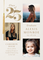 5x7 Greeting Card, Matte, Blank Envelope with Grads Big Date design