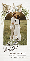 4x8 Greeting Card, Glossy, Blank Envelope with Bohemian Wedding Announcement design
