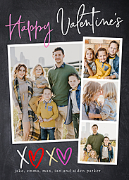 5x7 Greeting Card, Glossy, Blank Envelope with Happy Valentines Photos design