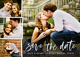 5x7 Elegant Cardstock (Set Of 20), Printed Envelope with Painted Save the Date design