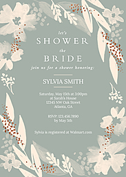 5x7 Greeting Card, Matte, Blank Envelope with Elegance and Grace Mint Bridal Shower design