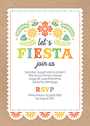 5x7 Cardstock, Blank Envelope with Fiesta Salsa design