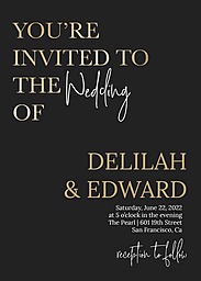 5x7 Elegant Cardstock (Set Of 20), Blank Envelope with The Wait is Finally Over Invitation design