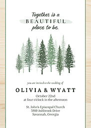 5x7 Elegant Cardstock (Set Of 20), Printed Envelope with Woodland Wedding Invitation design