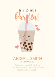 5x7 Cardstock, Blank Envelope with Sweet Par Tea! design