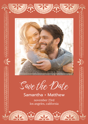 5x7 Greeting Card, Glossy, Blank Envelope with Unforgettable Union Save the Date design