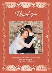 5x7 Greeting Card, Glossy, Blank Envelope with Unforgettable Union Thank You design