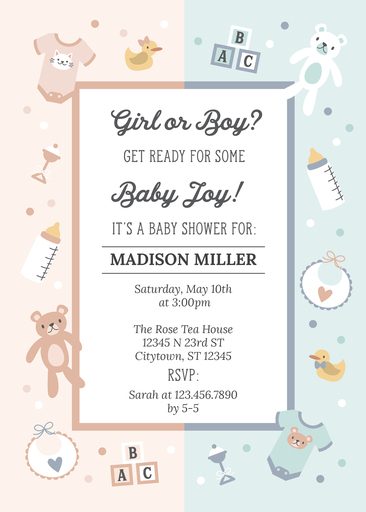 Walmart fashion baby shower invitations custom