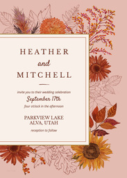 5x7 Elegant Cardstock (Set Of 20), Printed Envelope with Cottagecore Garden Wedding Invitation design