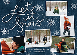 Same Day 5x7 Greeting Card, Matte, Blank Envelope with Let It Snow design
