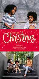 4x8 Greeting Card, Matte, Blank Envelope with Christmas Joy design
