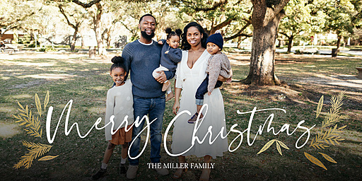 Simple online Custom Photo Christmas Card