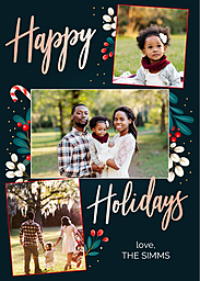 Same Day 5x7 Greeting Card, Matte, Blank Envelope with Fresh Holiday Color design