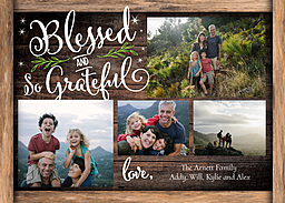 5x7 Cardstock, Blank Envelope with Grateful & Blessed design