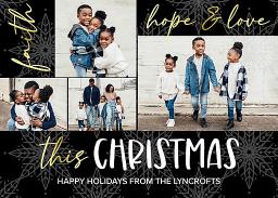 Custom Christmas & Holiday Cards, 5x7 Cardstock, Blank Envelope, Extra  Peace Hope Love