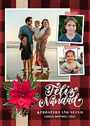 5x7 Greeting Card, Glossy, Blank Envelope with Clasica Navidad design