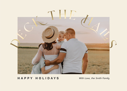 5x7 Greeting Card, Matte, Blank Envelope with Here Comes The Holidays design