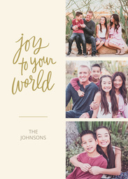 5x7 Cardstock, Blank Envelope with Joy to You Photo Strip design