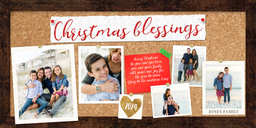 Same Day 4x8 Greeting Card, Matte, Blank Envelope with Christmas Blessings design