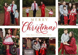 5x7 Cardstock, Blank Envelope with Our Christmas Photos design