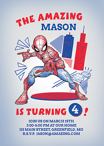 Spiderman Birthday Party Invintion Card by Leon, Download free STL model