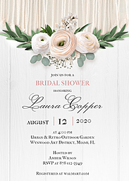 5x7 Greeting Card, Matte, Blank Envelope with Bohemian Love Bridal Shower design