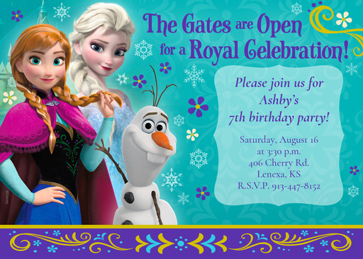 Frozen Inspired Birthday Party - Invitation and Decor