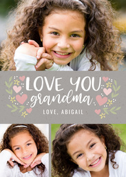 5x7 Greeting Card, Matte, Blank Envelope with Love For Grandma design