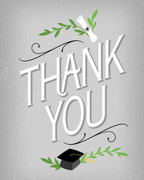 Note Cards with Elegant Graduation Thank You design