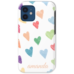 Iphone 12 Pro Mini Tough Case with Colorful Hearts design