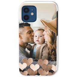 Iphone 12 Pro Mini Tough Case with Gilded Hearts design