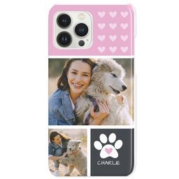 iPhone 13 Pro Max Slim Case with Love Paws design